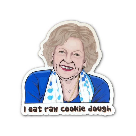 Betty White Raw Cookie Dough Sticker