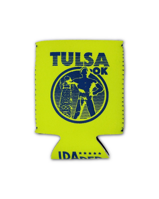 Tulsa Driller Koozie Citron/Navy