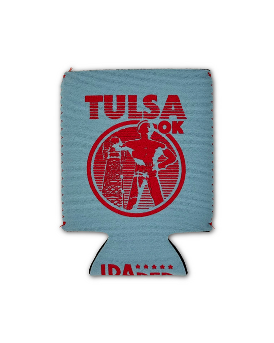 Tulsa Driller Koozie Blue/Red