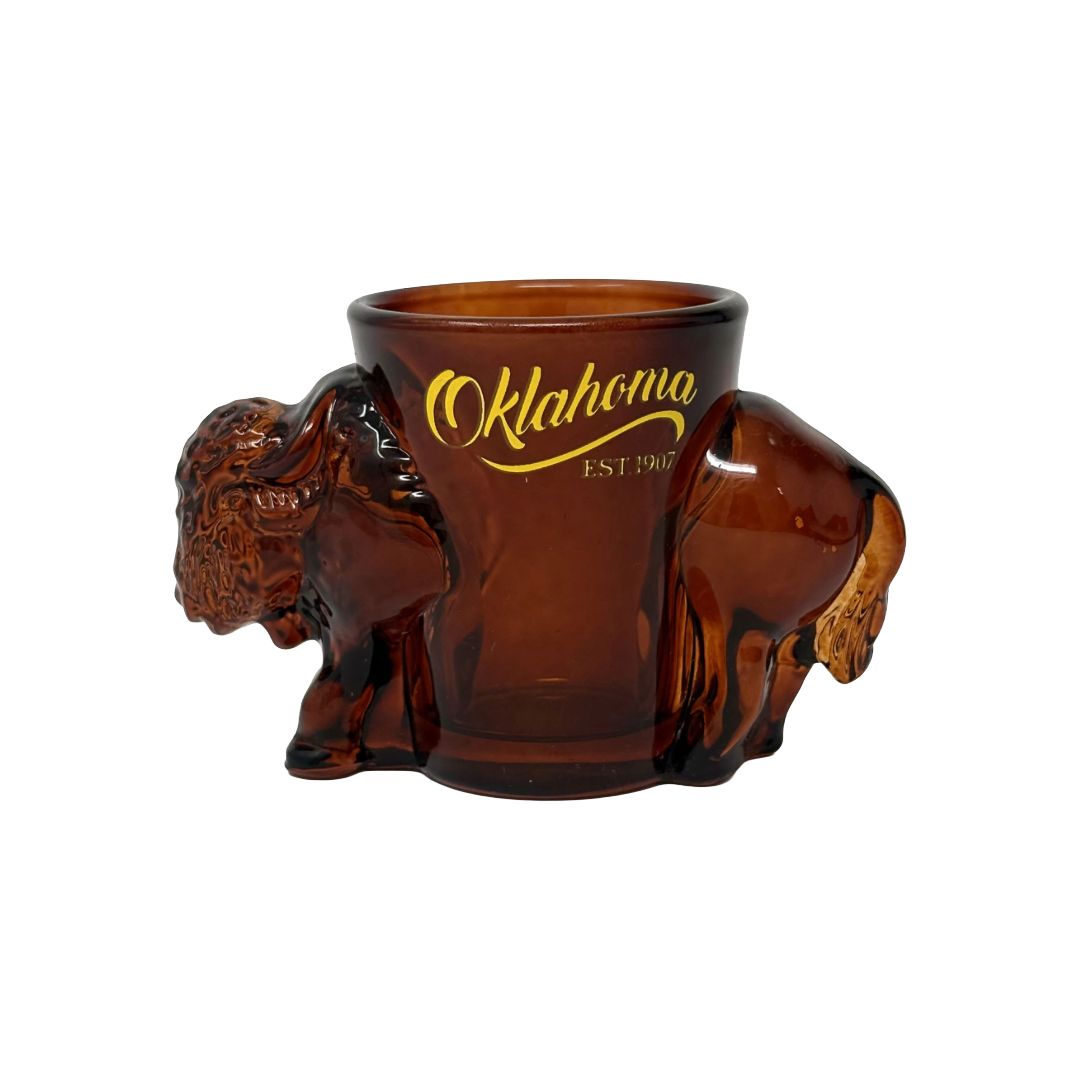 Oklahoma Brown Buffalo Shot Glass