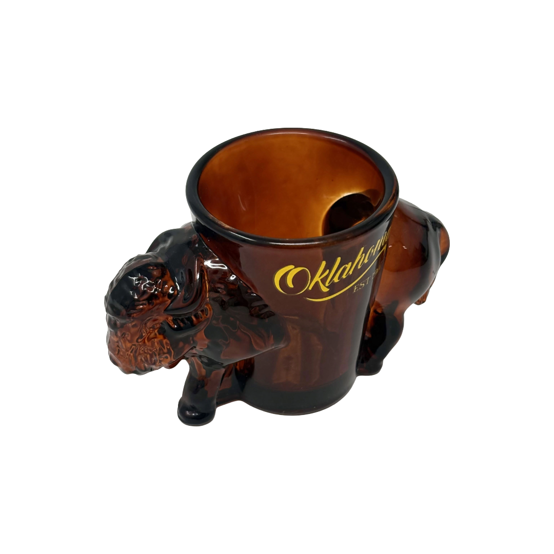 Oklahoma Brown Buffalo Shot Glass