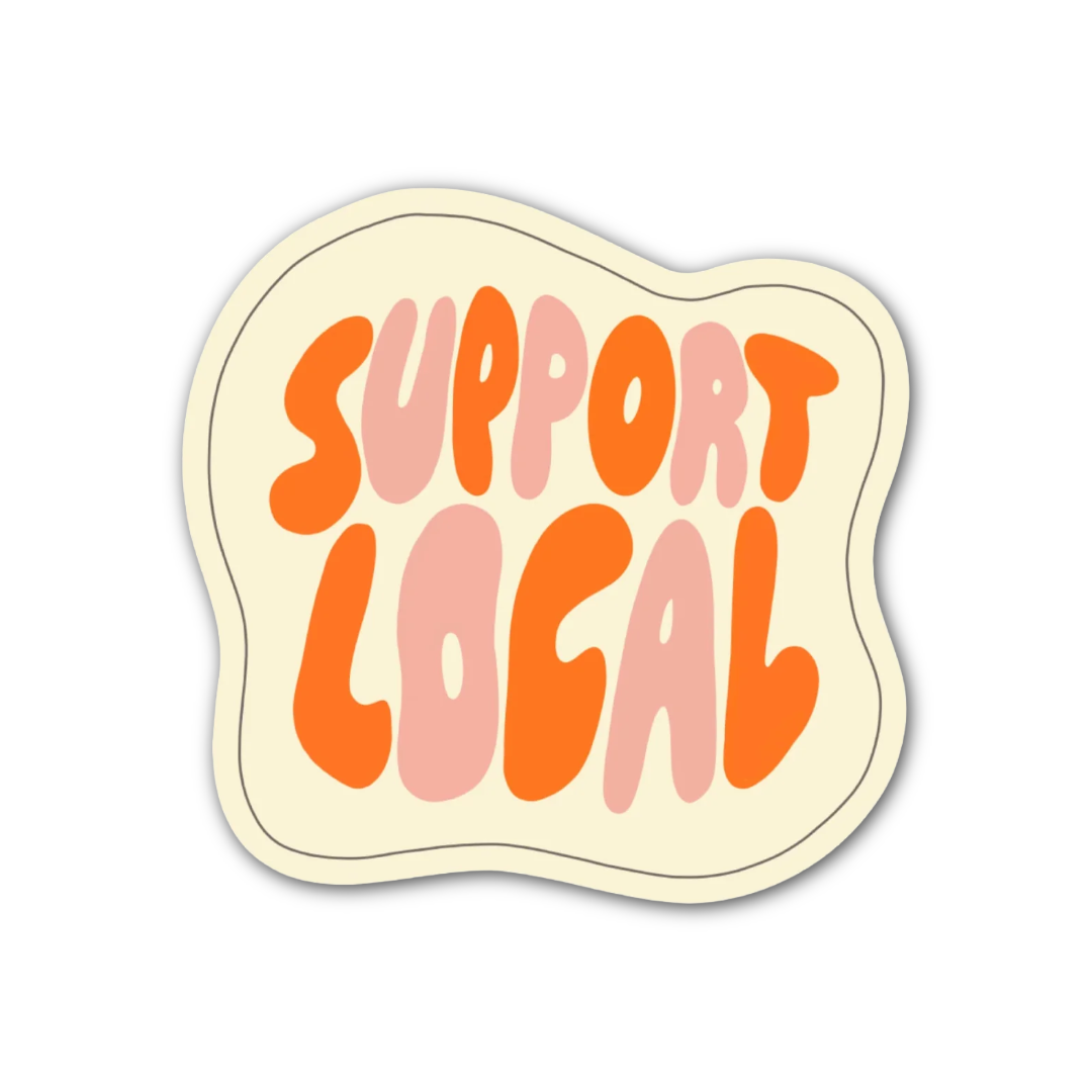 Support Local Retro Sticker