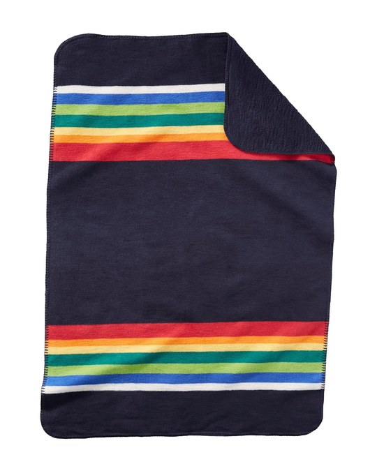 Pendleton - Crater Lake Navy Organic Cotton Woven Baby Blanket