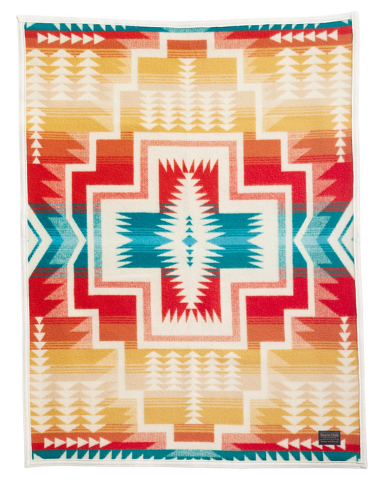 Pendleton - Harding Star Ivory Jacquard Crib Blanket