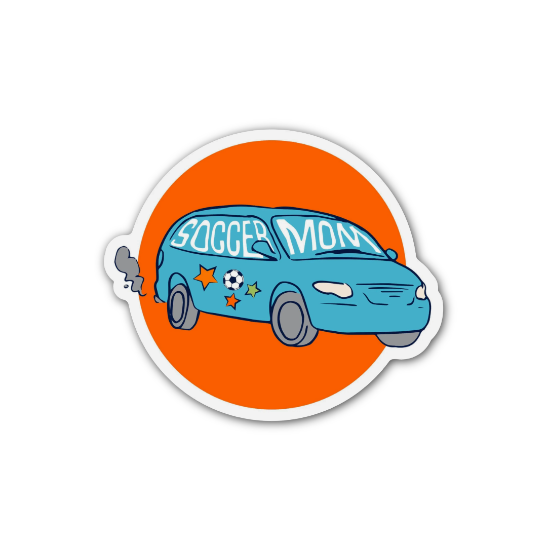 Soccer Mom Mini Van Sticker