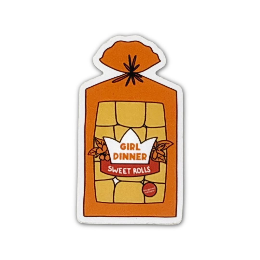 Girl Dinner Sweet Rolls Sticker