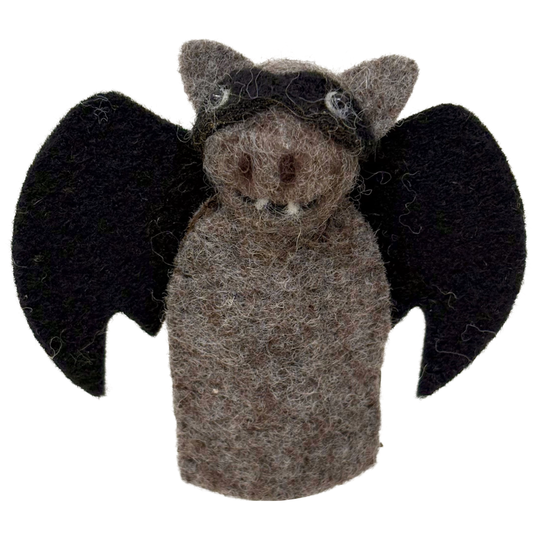 Vampire Bat Felt Halloween Finger Puppet