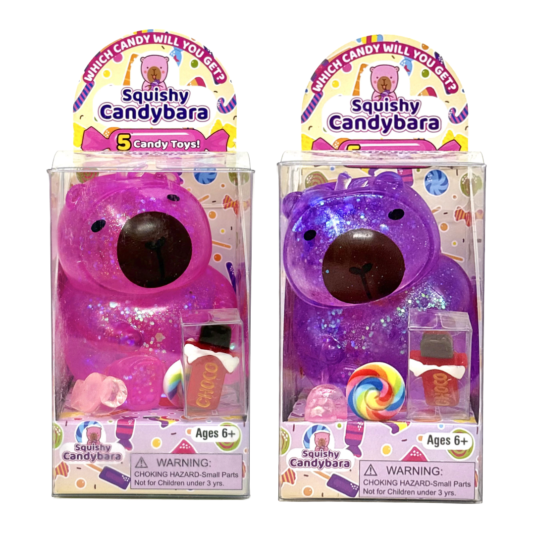 Candybara Glitter Capybara Squishy Toy