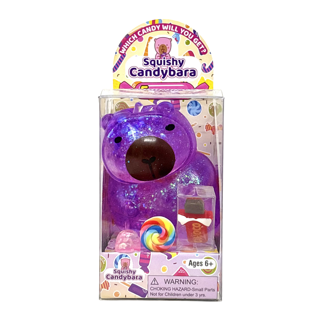 Candybara Glitter Capybara Squishy Toy