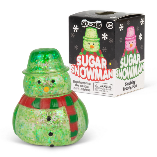 Scrunchems Sugar Green Snowman Squishy Fidget Toy