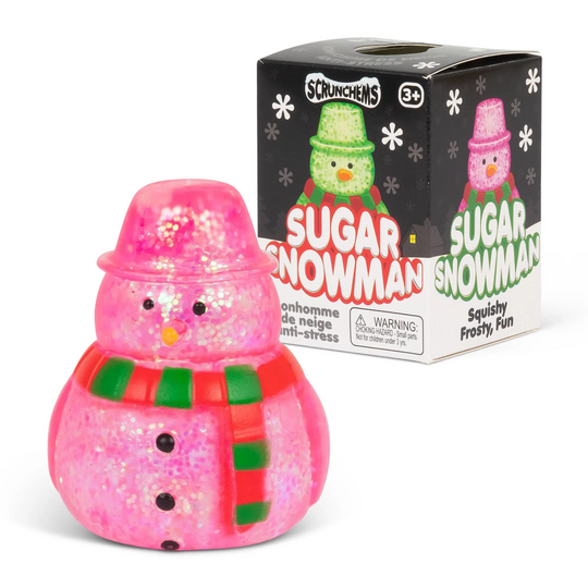 Scrunchems Sugar Pink Snowman Squishy Fidget Toy