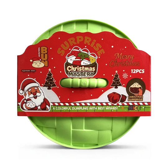 Christmas Dumpling Squishy Maltose Snow Globe - Green Box