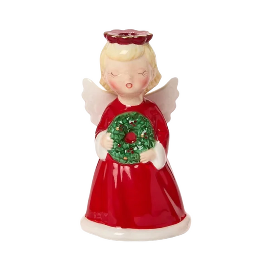 Wreath Angel Taper Candleholder