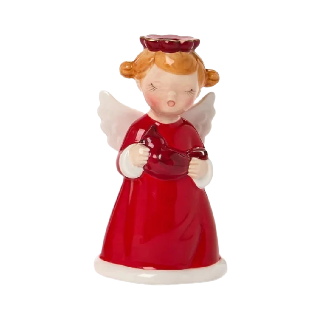 Cardinal Angel Taper Candleholder