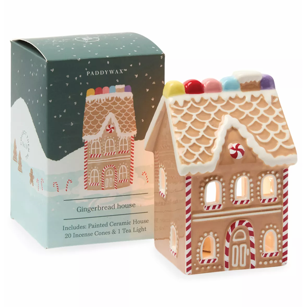 Gingerbread House Incense &amp; Tealight Holder