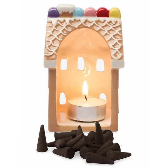 Gingerbread House Incense &amp; Tealight Holder