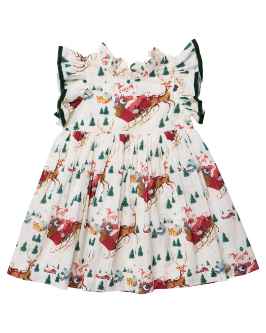 Pink Chicken - Santa Sleigh Jennifer Dress