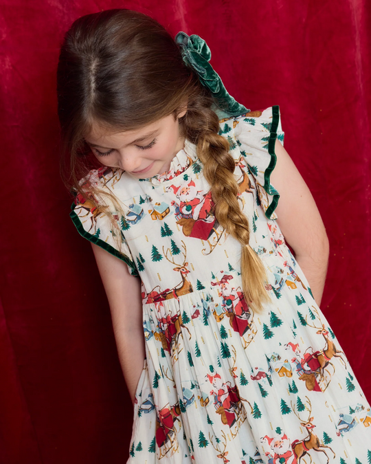 Pink Chicken - Santa Sleigh Jennifer Dress