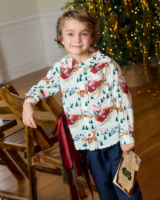Pink Chicken - Santa Sleigh Jack Shirt