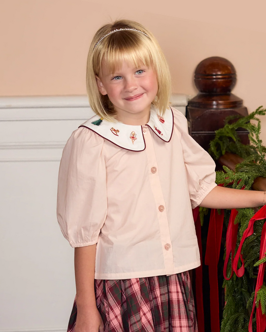 Pink Chicken - Nutcracker Embroidered Noelle Top