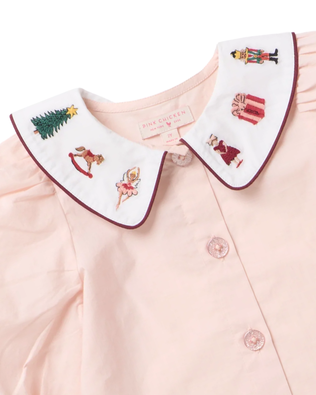 Pink Chicken - Nutcracker Embroidered Noelle Top