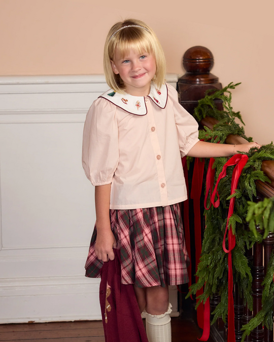 Pink Chicken - Burgundy Tartan Gianna Skirt