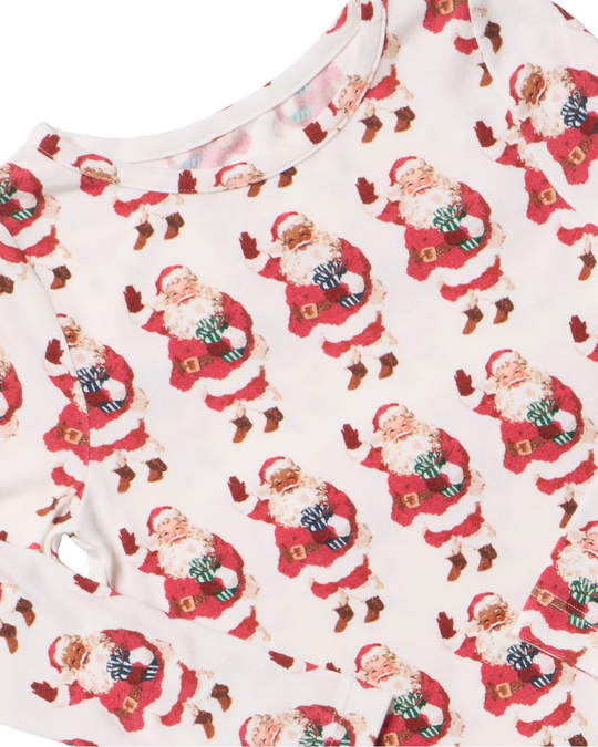 Pink Chicken - Kid's Vintage Santas Bamboo PJ Set