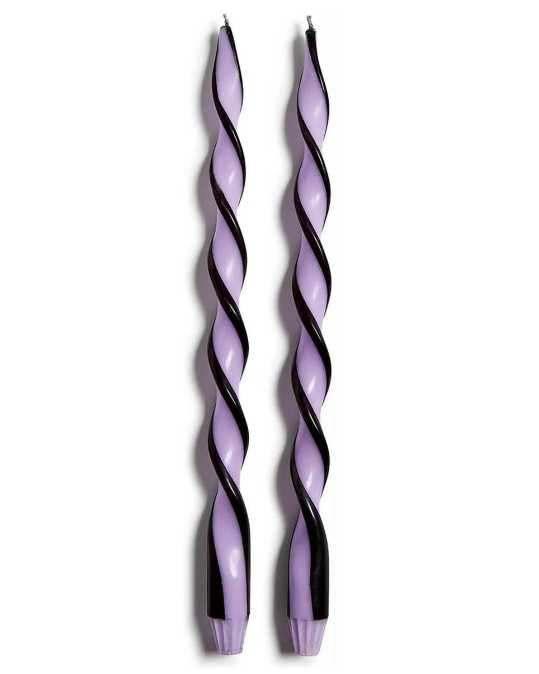 Purple &amp; Black Twist Taper Candles