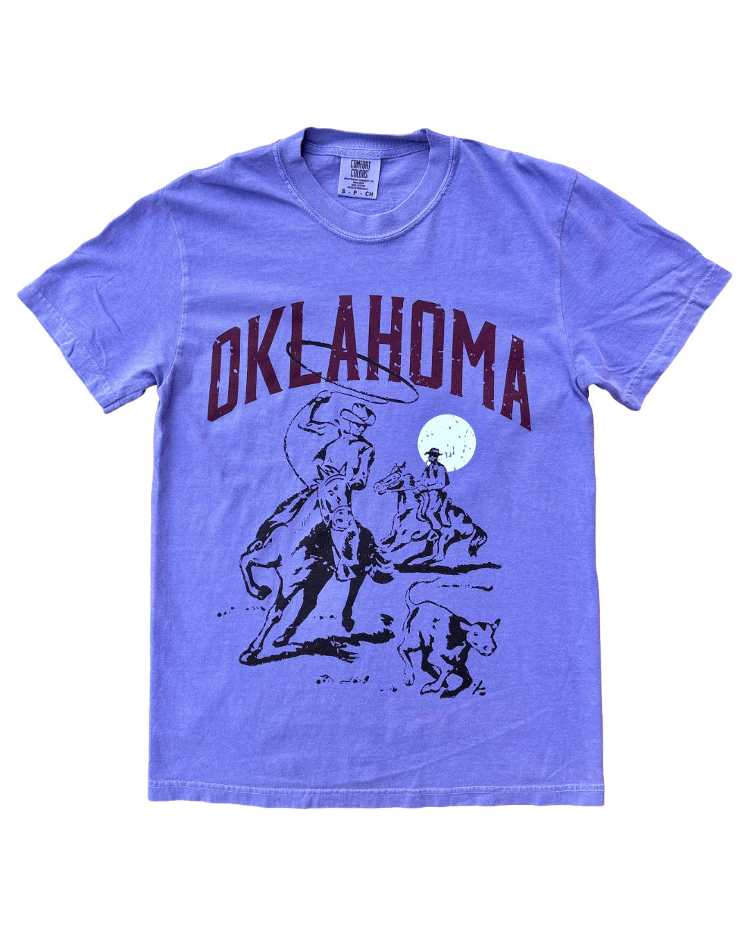 Periwinkle Oklahoma Cowboy Roper Tshirt