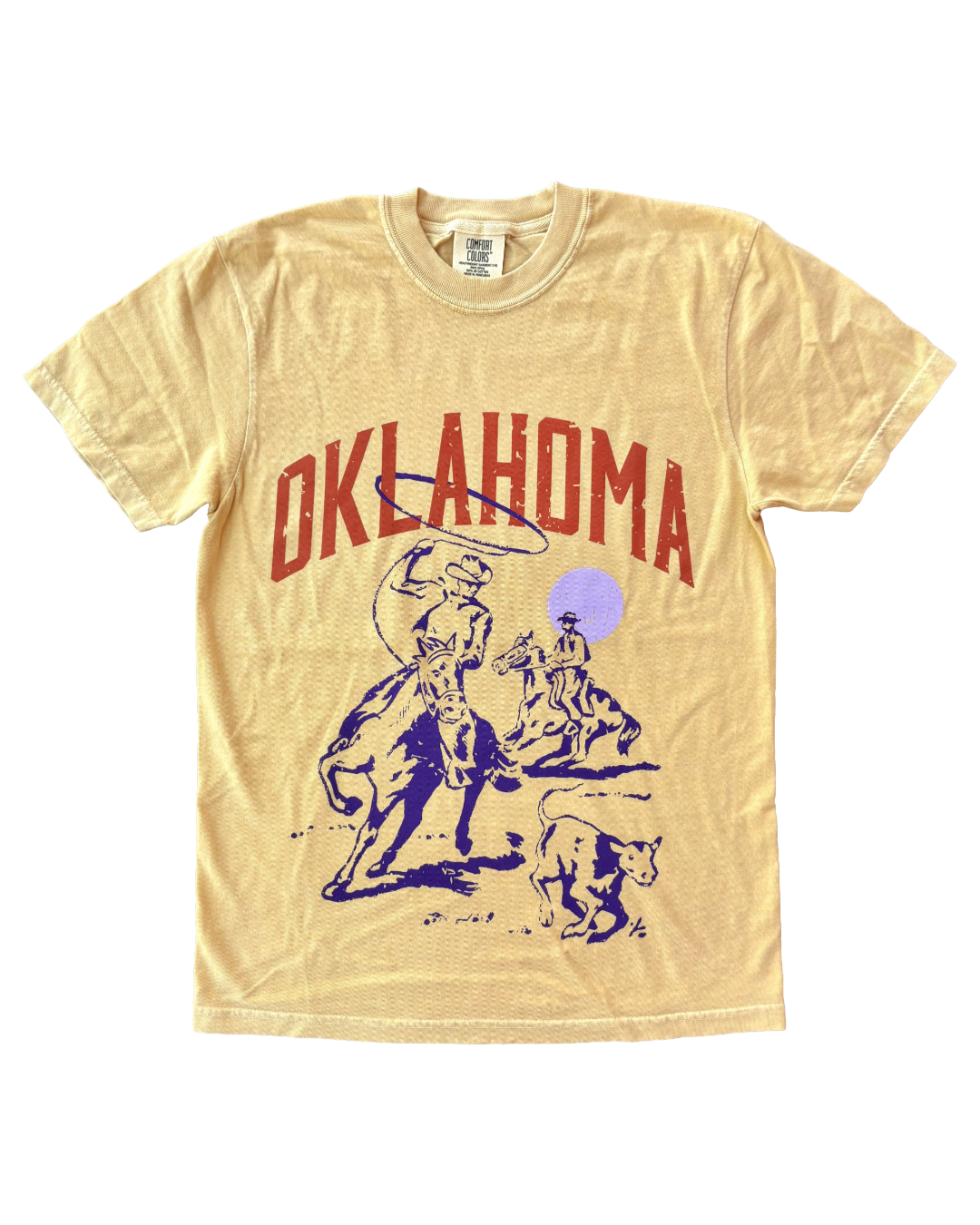 Mustard Oklahoma Cowboy Roper Tshirt