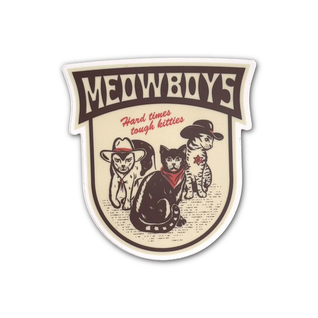Meowboys Cat Sticker