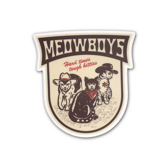 Meowboys Cat Sticker