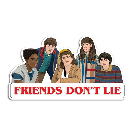 Stranger Things Friends Don't Lie Sticker