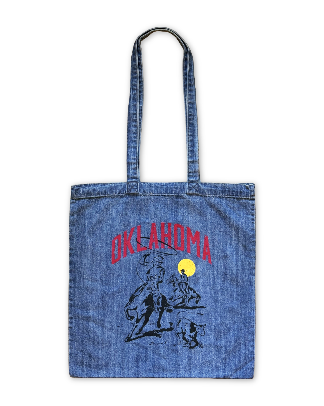 Oklahoma Roper Denim Tote Bag