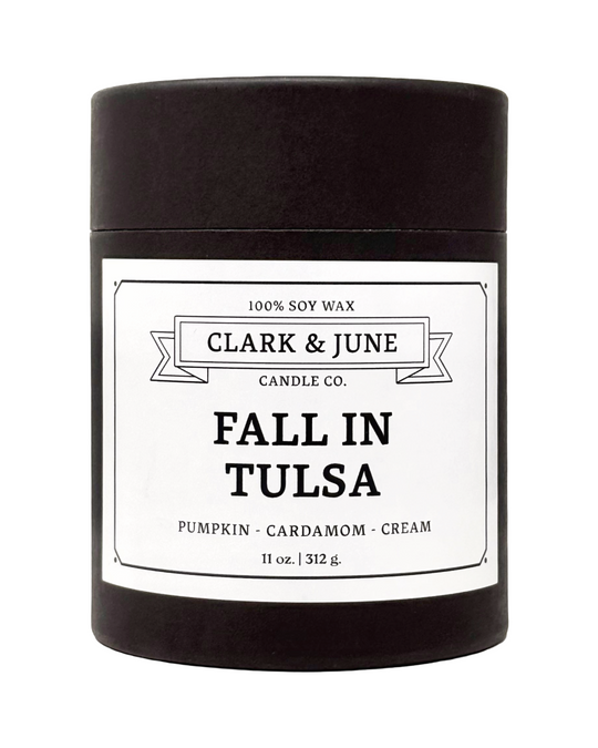 Fall in Tulsa Pumpkin, Cardamom, & Cream 11oz Candle
