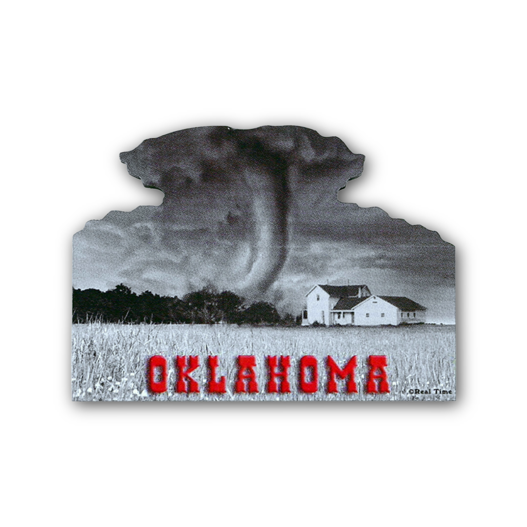 Oklahoma Tornado Scene Photo Cutout Magnet