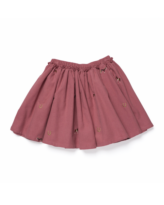 Pink Chicken - Embroidered Horses Giana Skirt