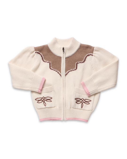 Pink Chicken - Western Zip Sweater