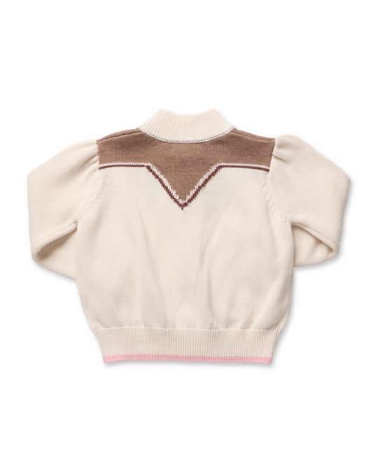 Pink Chicken - Western Zip Sweater