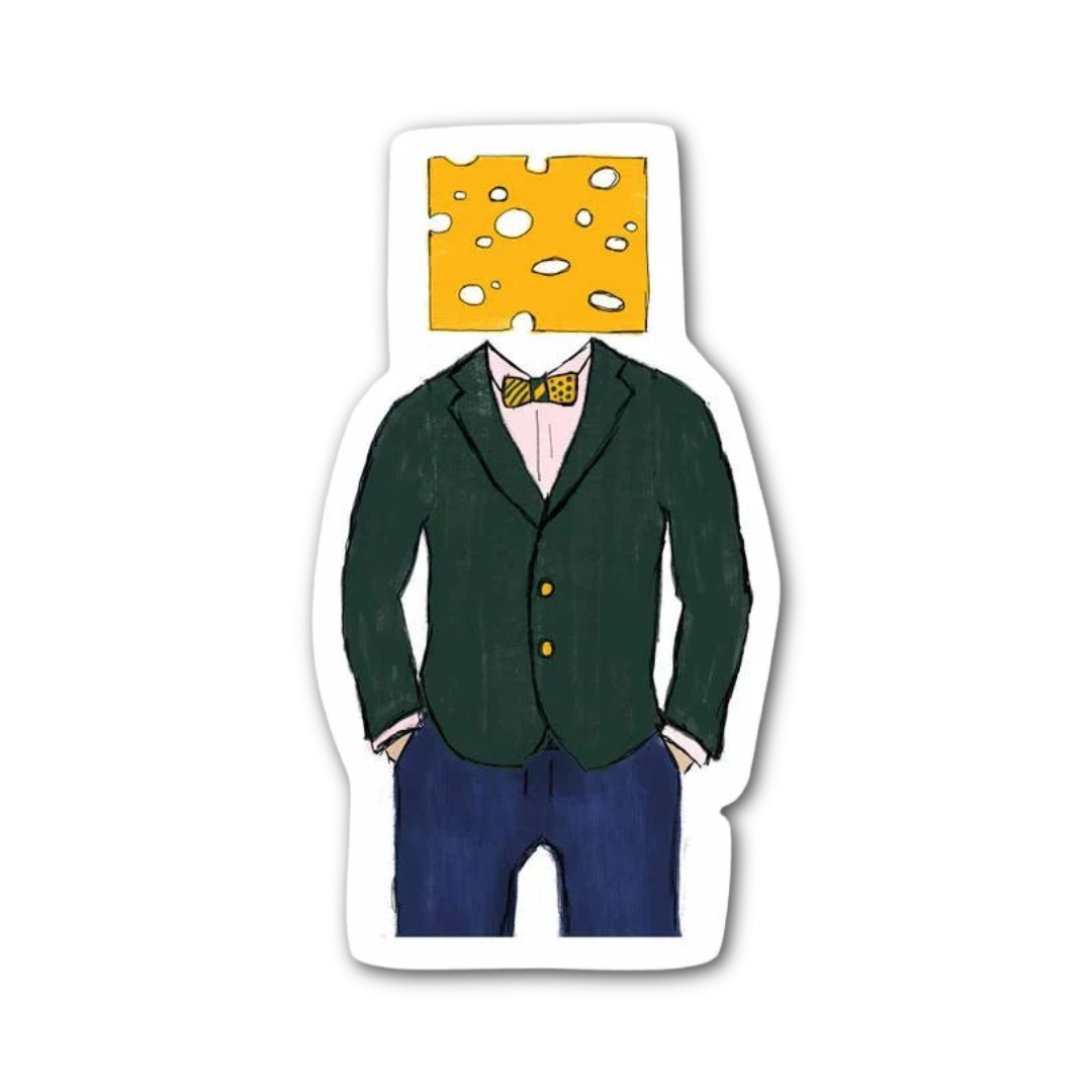 Cheese Head Sticker