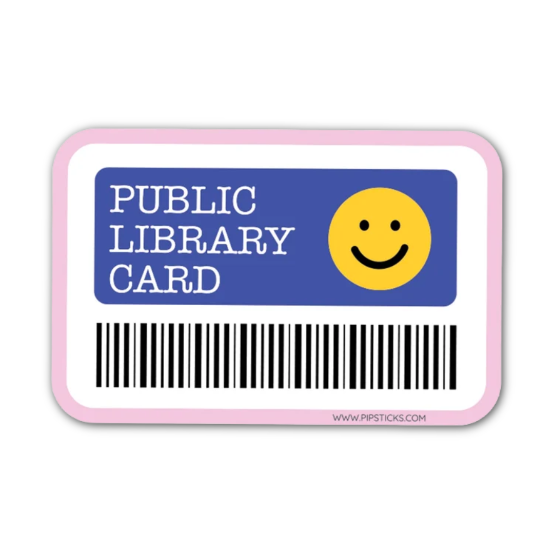 Library Card Vinyl Sticker
