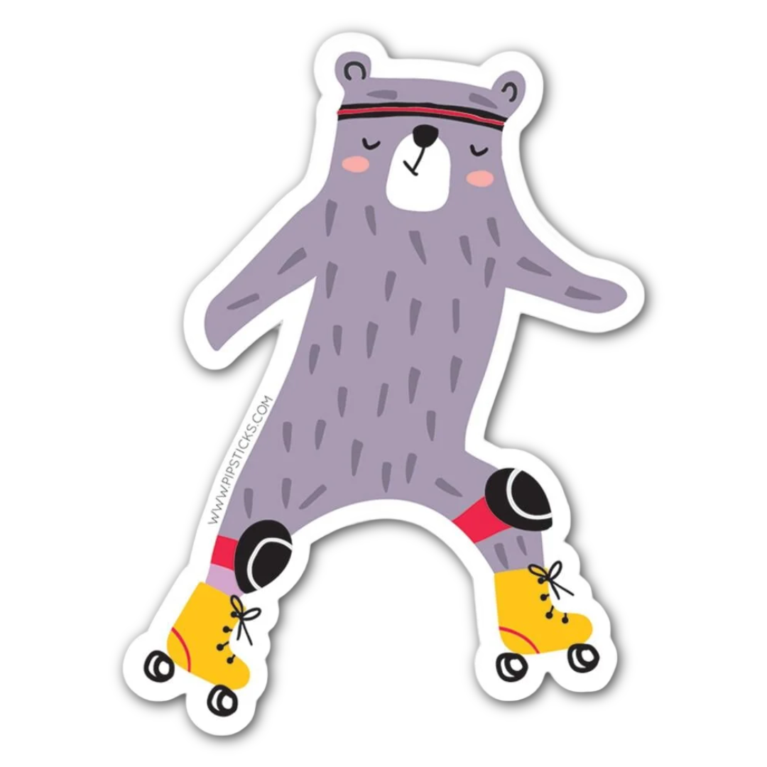 Disco Roller Bear Vinyl Sticker