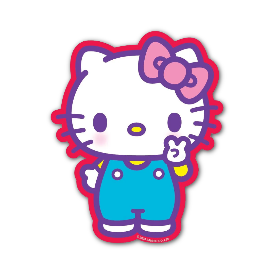 Hello Kitty Peace Sign Vinyl Sticker