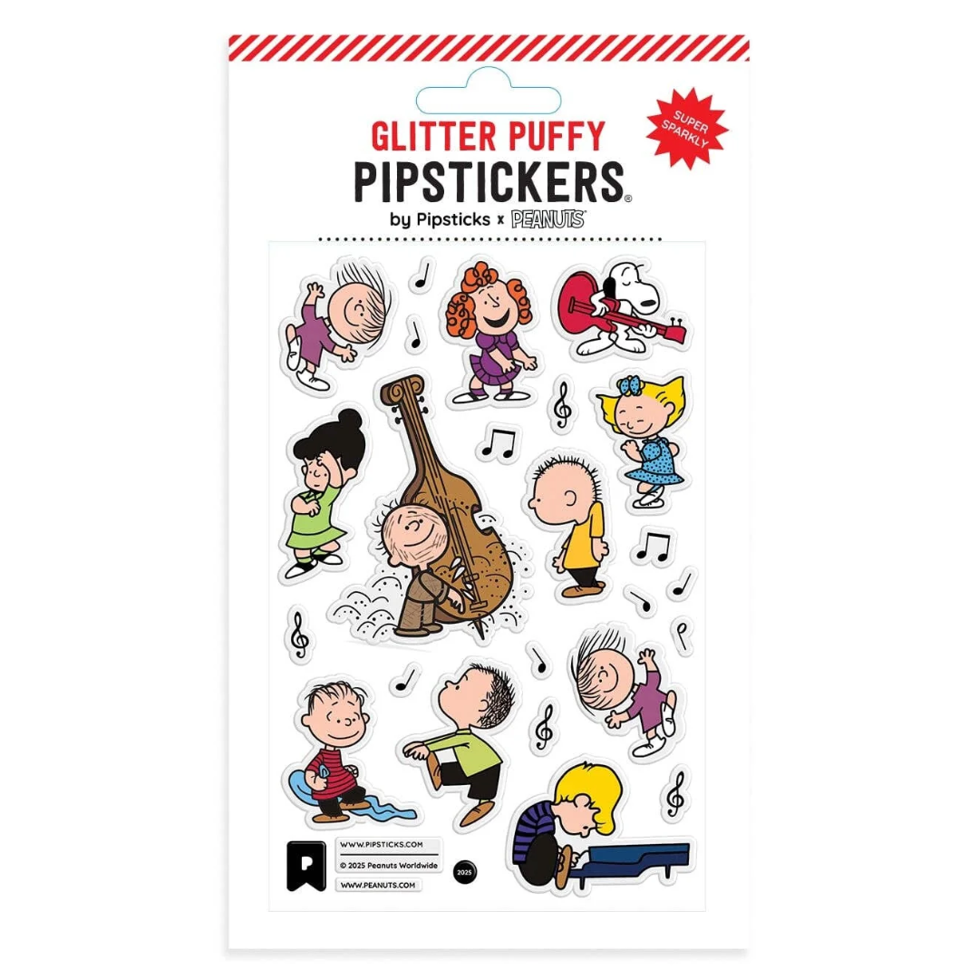 Peanuts Jam Sesh Glitter Puffy Sticker Sheet