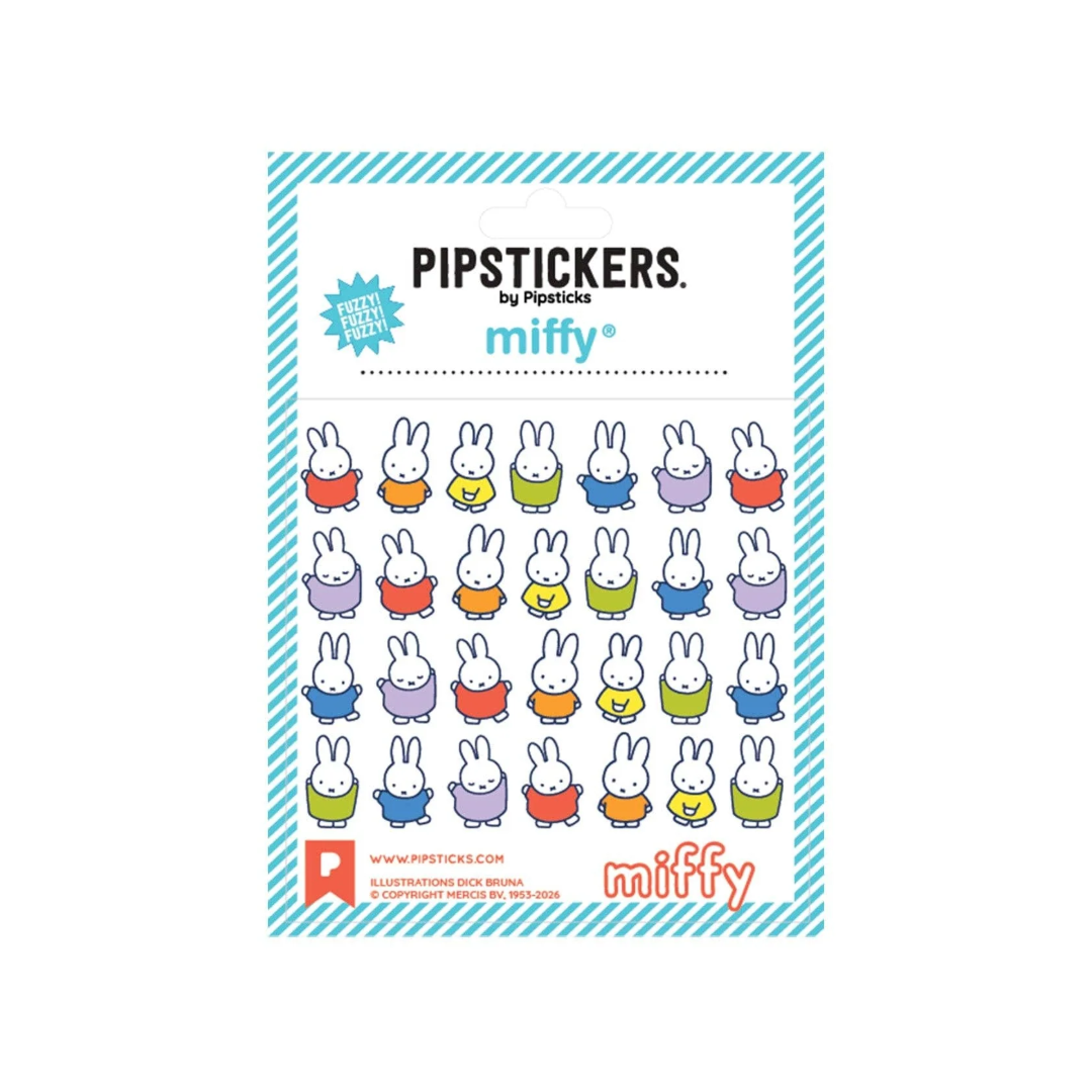 Colorful Miffy Fuzzy Sticker Sheet