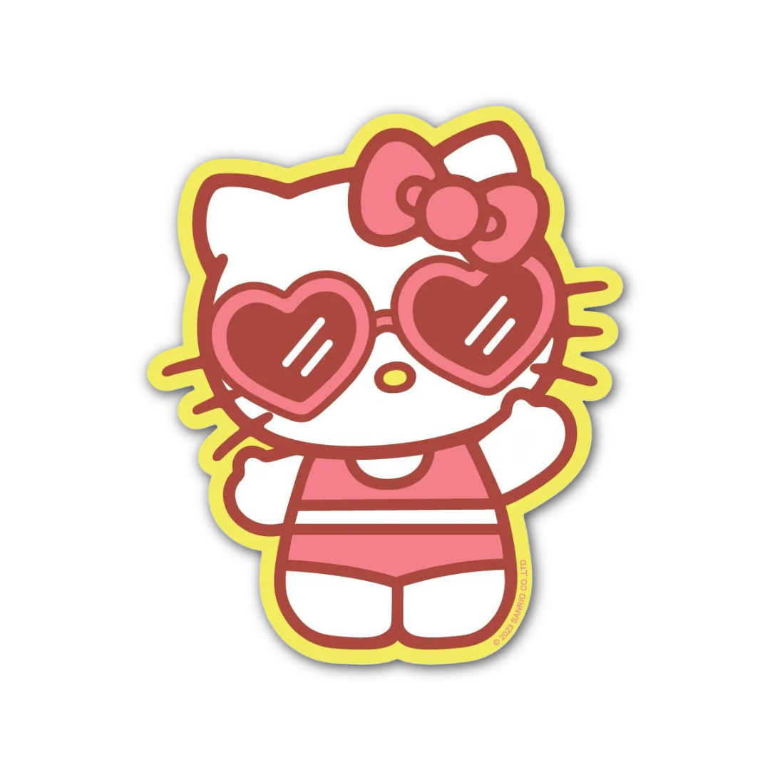 Hello Kitty Sunbathing Vinyl Sticker