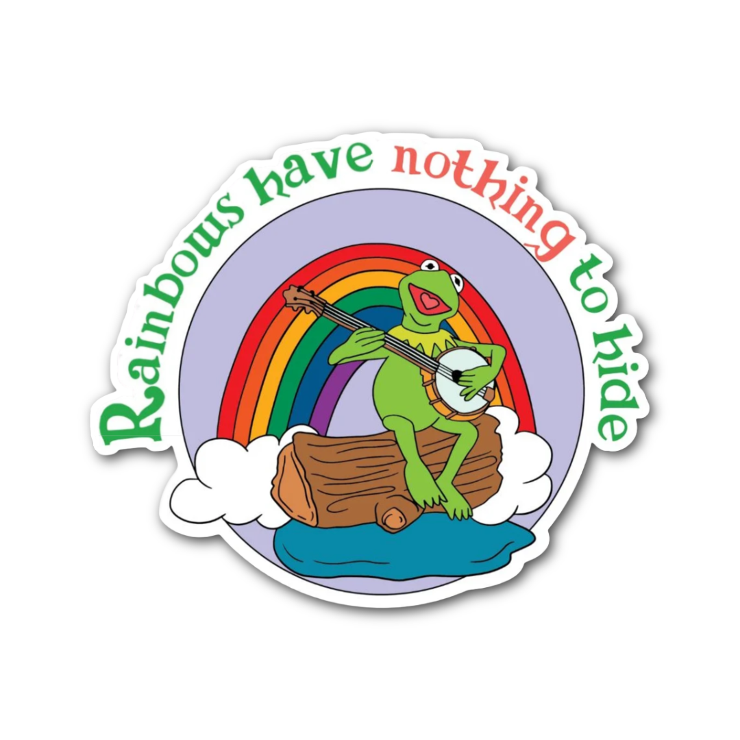 Rainbows Have Nothing To Hide Kermit Sticker