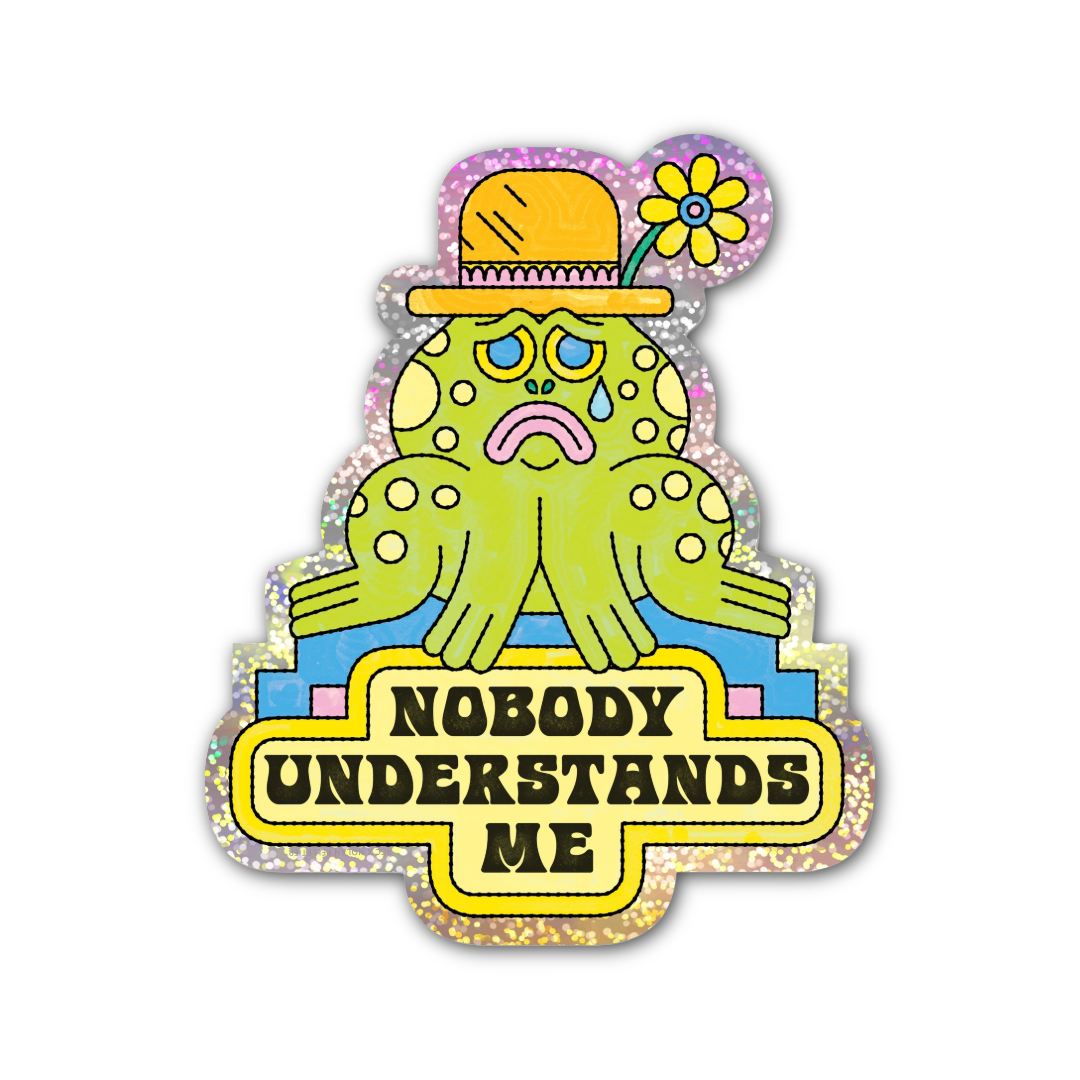 Nobody Understands Me Frog Sticker