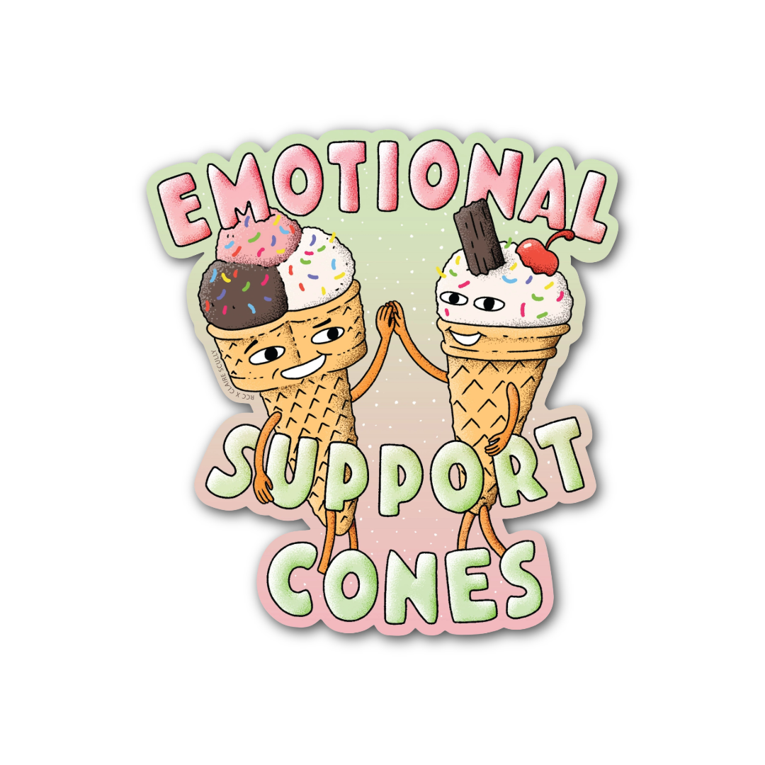Emotional Support Cones Sticker