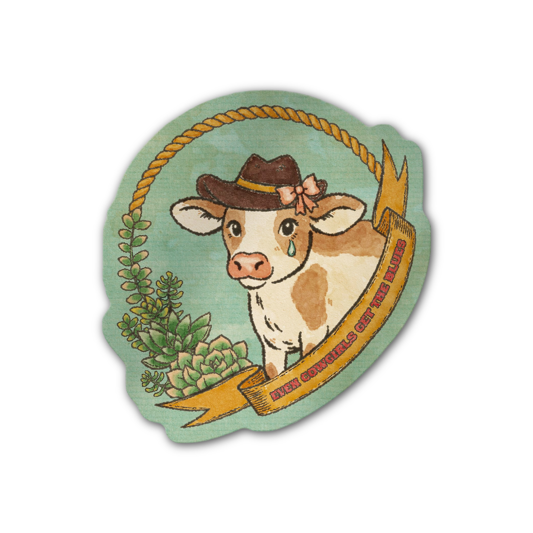 Even Cowgirls Get The Blues Sticker